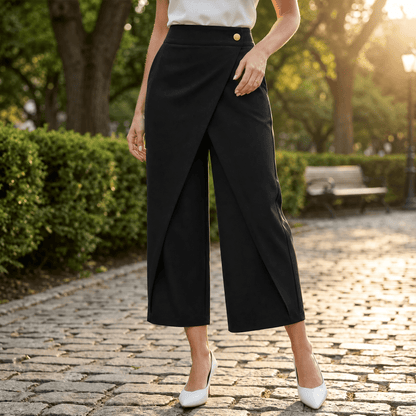 Wraplane – Wrap-Front Wide-Leg Pants