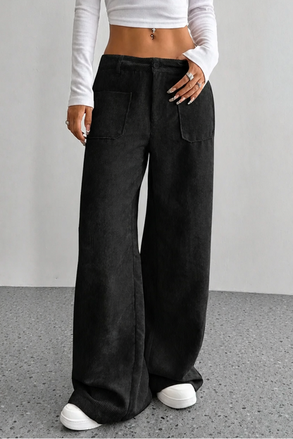 Easelane – Wide-Leg Relaxed Pocket Trousers
