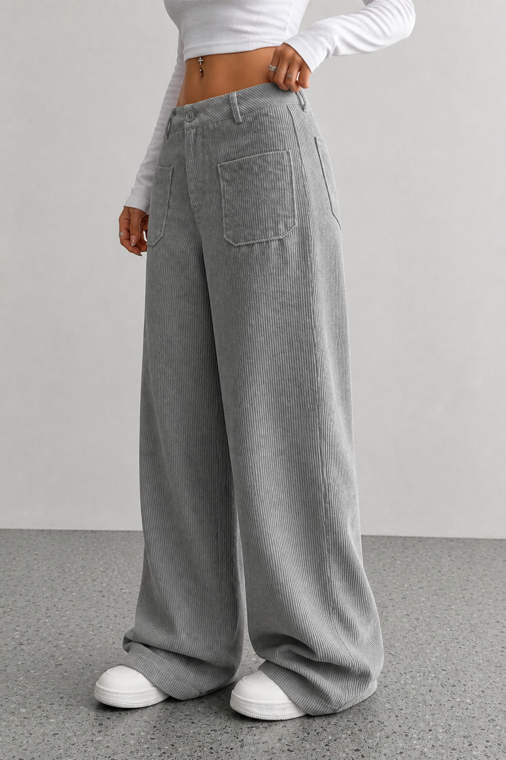 Easelane – Wide-Leg Relaxed Pocket Trousers