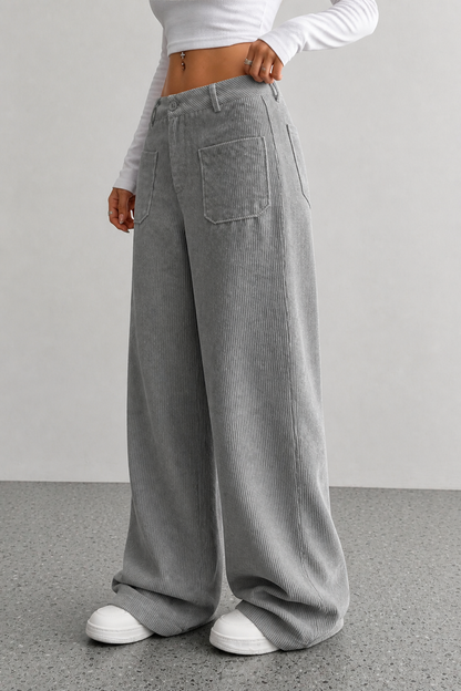 Easelane – Wide-Leg Relaxed Pocket Trousers
