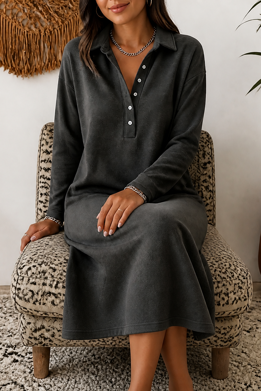 Ribelle – Ribbed Knit Long-Sleeve Sweatshirt Dress