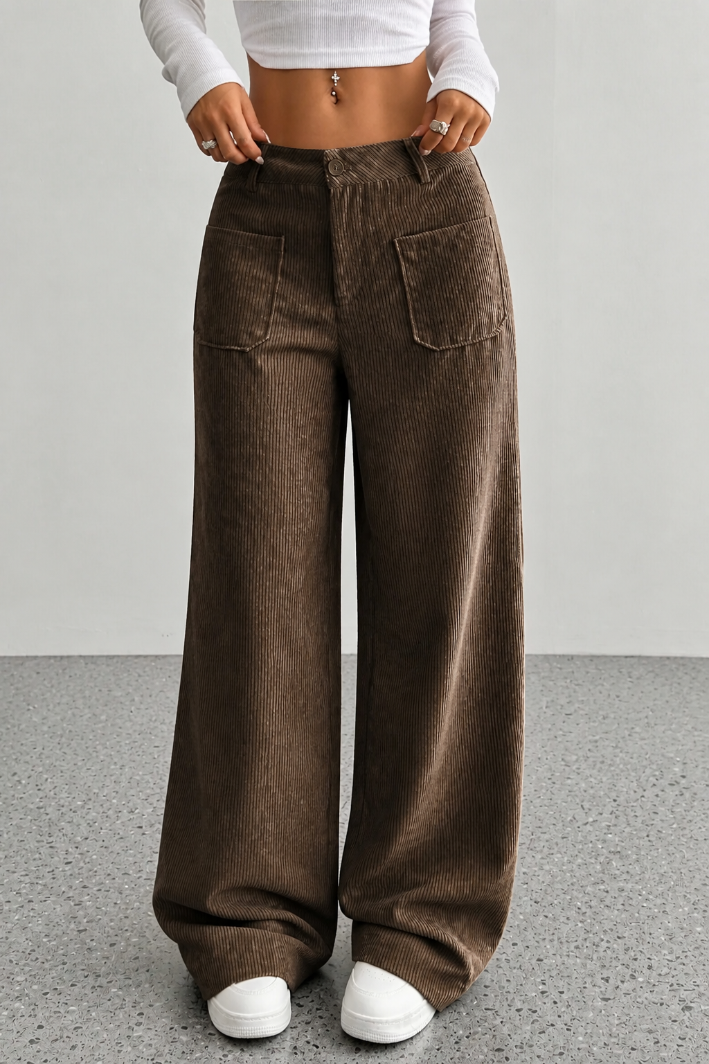 Easelane – Wide-Leg Relaxed Pocket Trousers
