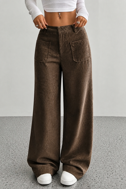 Easelane – Wide-Leg Relaxed Pocket Trousers