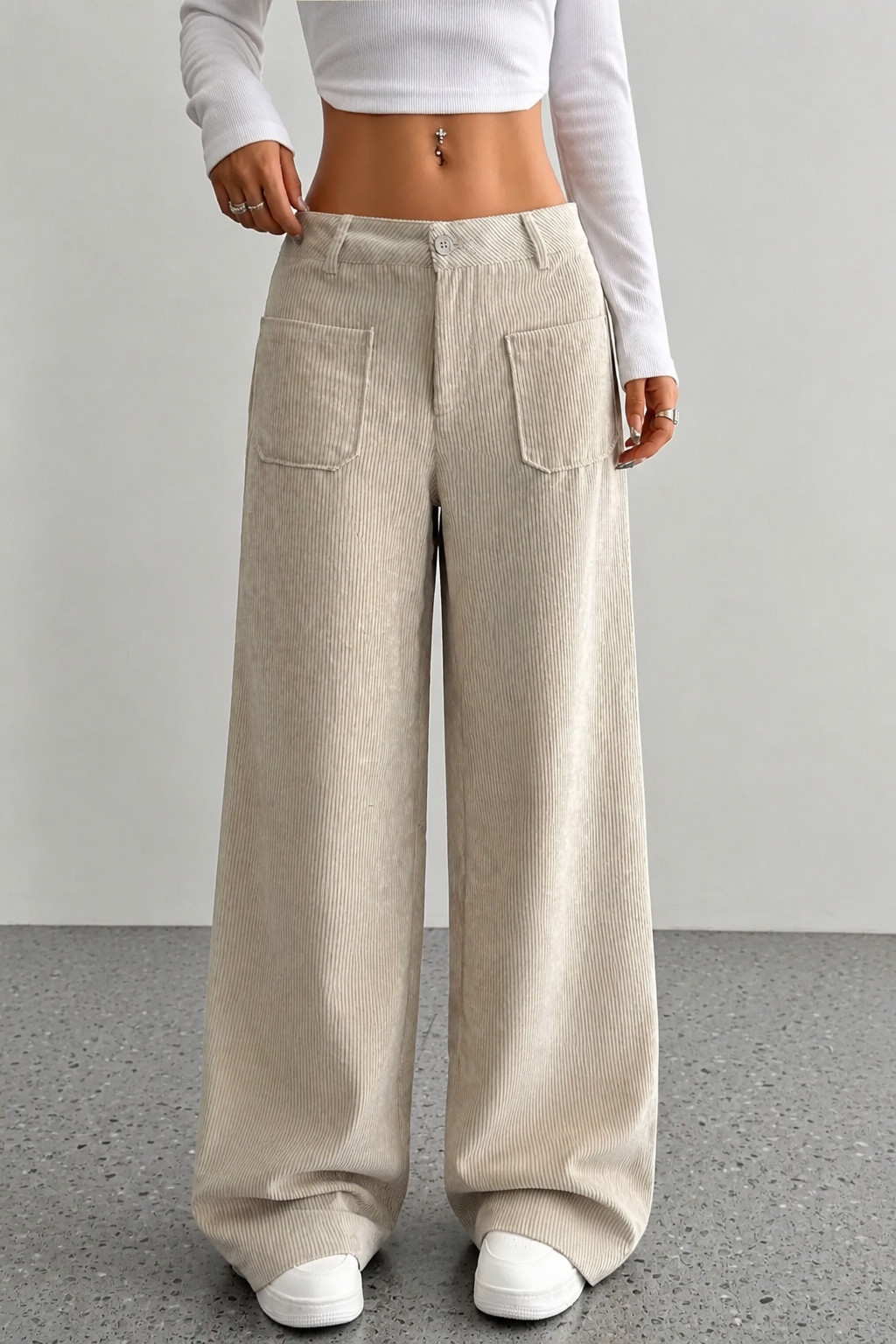 Easelane – Wide-Leg Relaxed Pocket Trousers