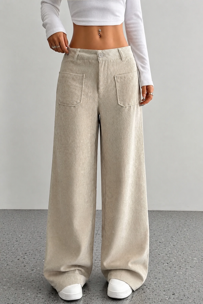 Easelane – Wide-Leg Relaxed Pocket Trousers