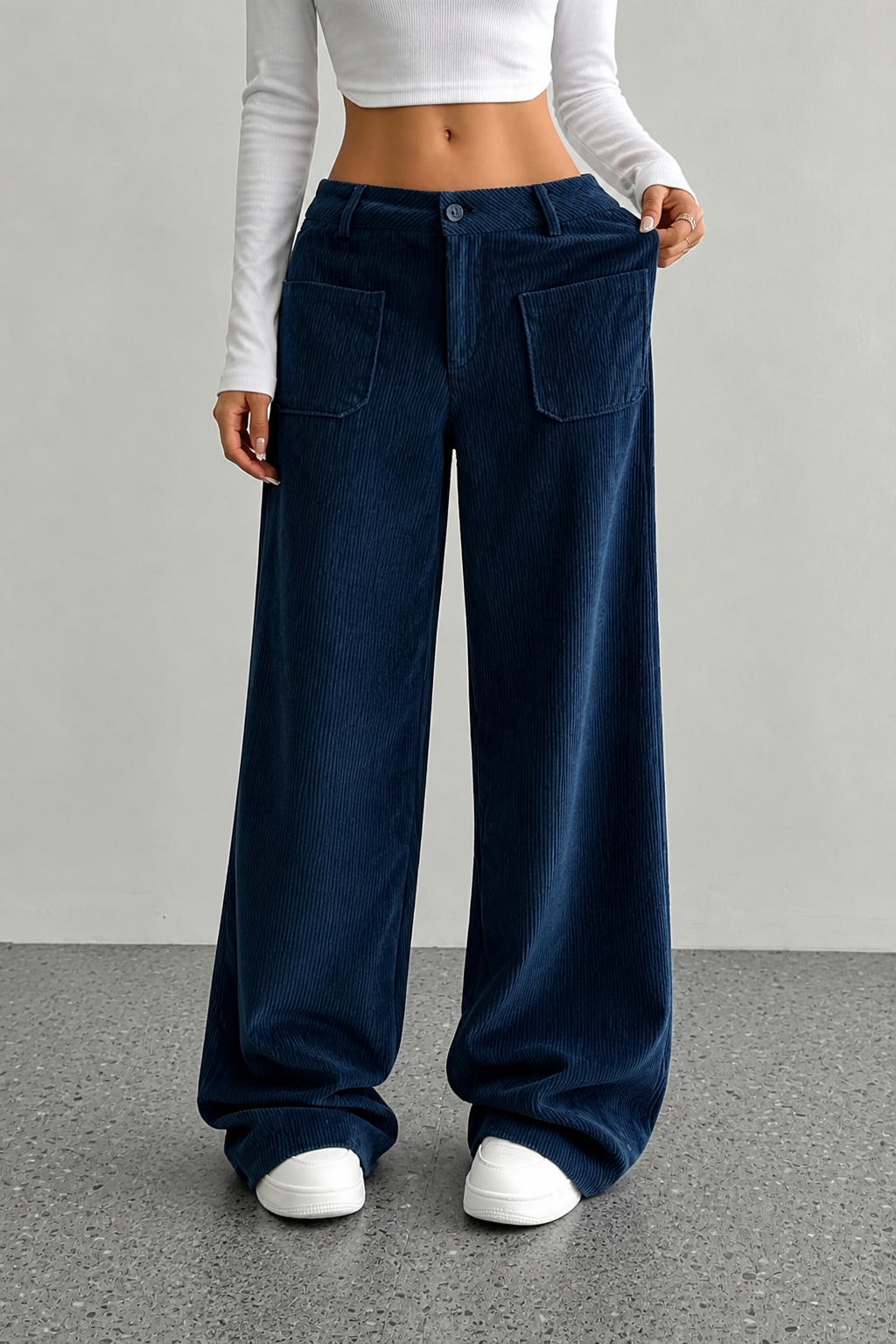 Easelane – Wide-Leg Relaxed Pocket Trousers