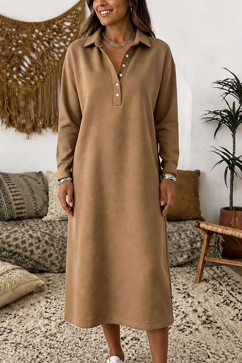 Ribelle – Ribbed Knit Long-Sleeve Sweatshirt Dress