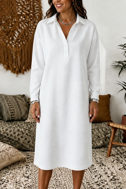 Ribelle – Ribbed Knit Long-Sleeve Sweatshirt Dress