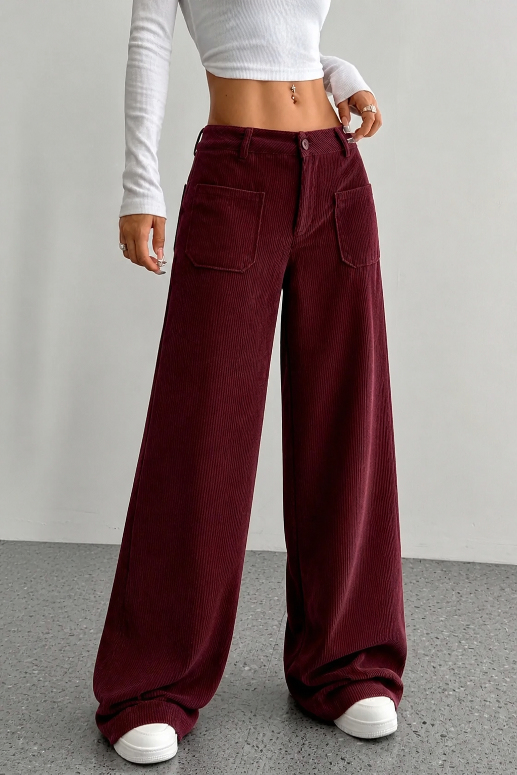Easelane – Wide-Leg Relaxed Pocket Trousers