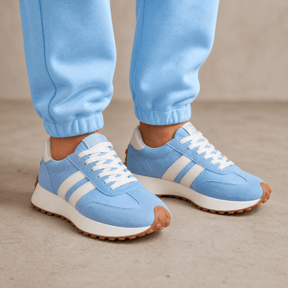 Velora - Retro Suede Sneakers for All Day Comfort Blue / 5.5